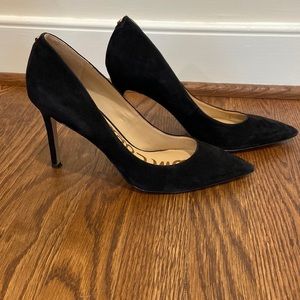 Black Suede Sam Edelman Hazel Pump 8 Narrow